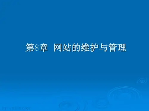 WEB_8-第八章 网站的维护与管理