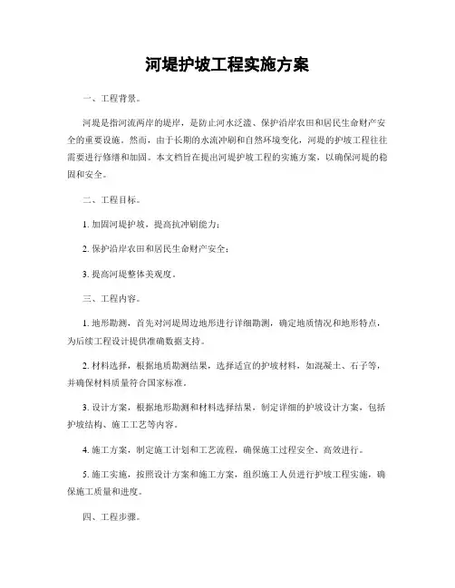 河堤护坡工程实施方案