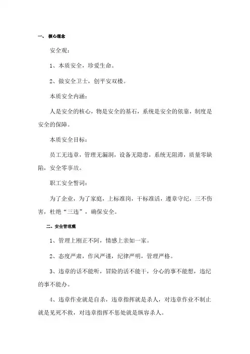 安全文化理念