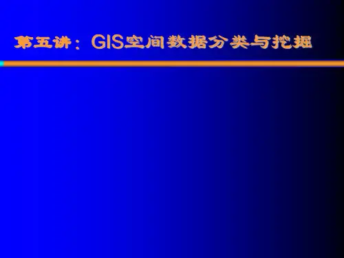 地理信息系统第五讲：GIS空间数据类型和数据挖掘