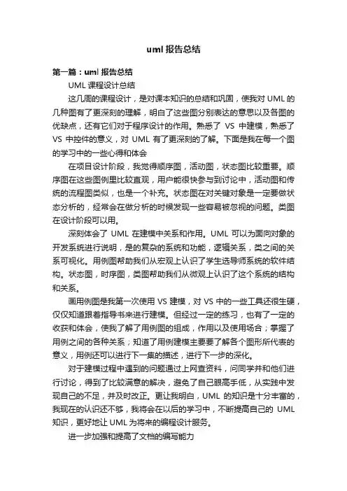 uml报告总结