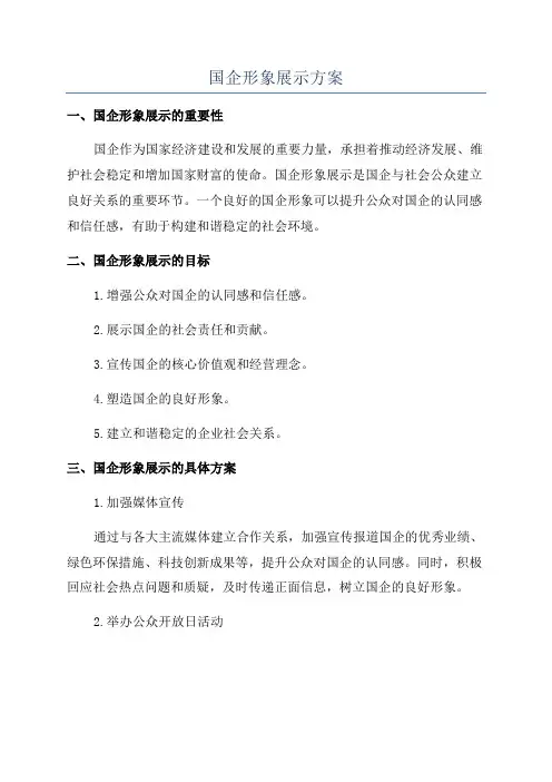 国企形象展示方案