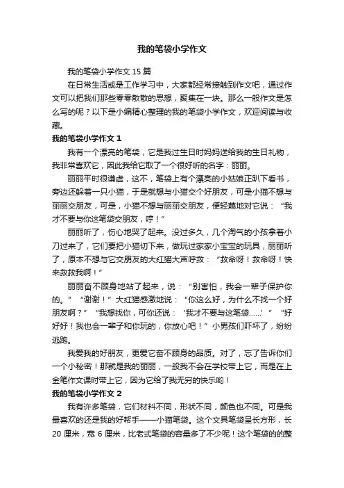 我的笔袋小学作文15篇