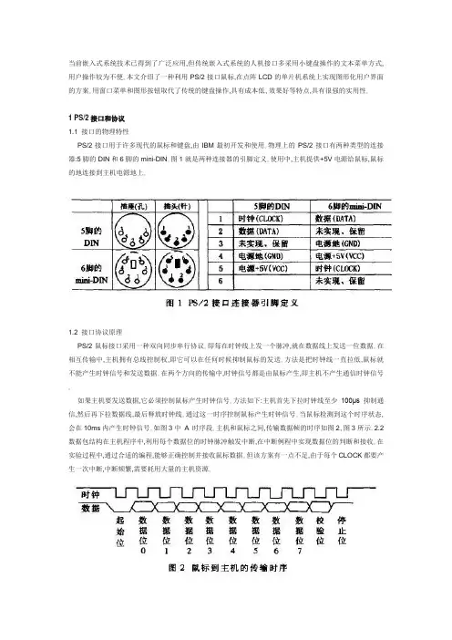 ps2键盘接口
