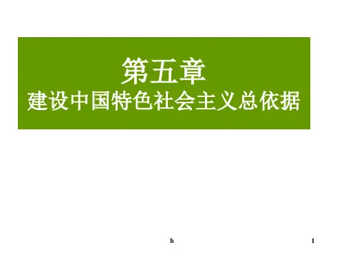 《毛概复习总结》第5章 建设中国特色社会主义总依据