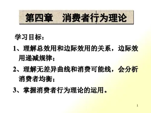 西方经济学之消费者行为理论
