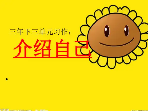 自我介绍作文PPT课件