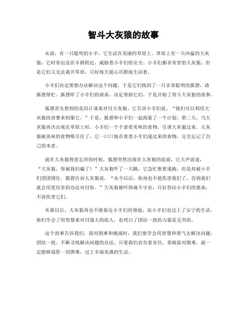 智斗大灰狼的故事