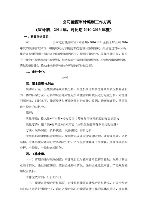 能源审计方案