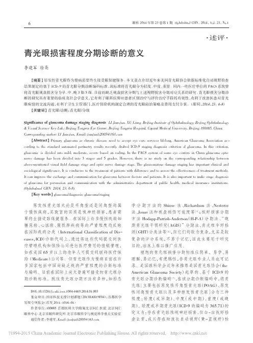 青光眼损害程度分期诊断的意义_李建军