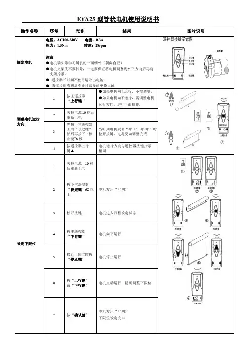 老款卷帘电机EYA25(新接线头按键式中文图片)