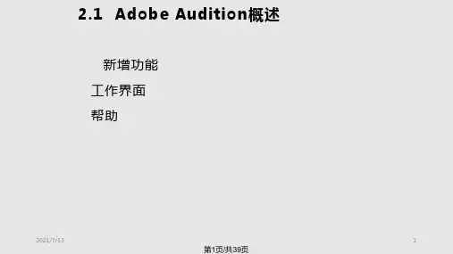 数字音频编辑软件PPT课件