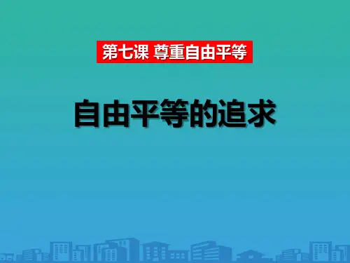 《自由平等的追求》PPT