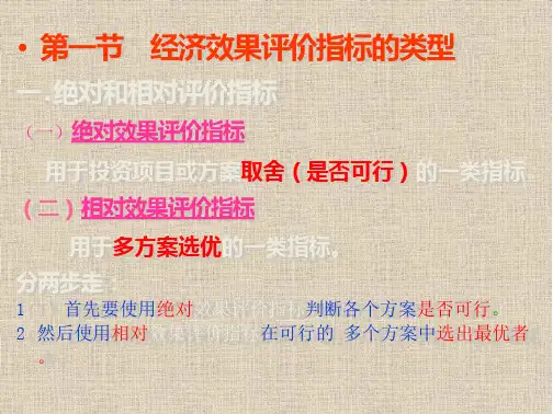 投资效果评价指标-文档投稿赚钱网