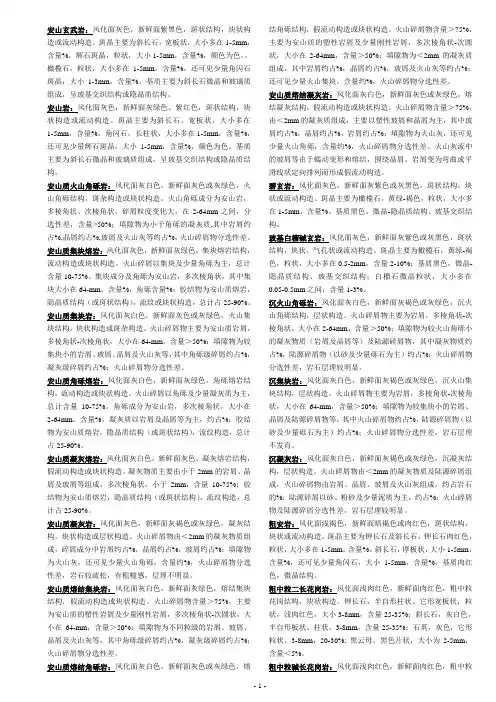 岩石描述