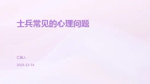 士兵常见的心理问题