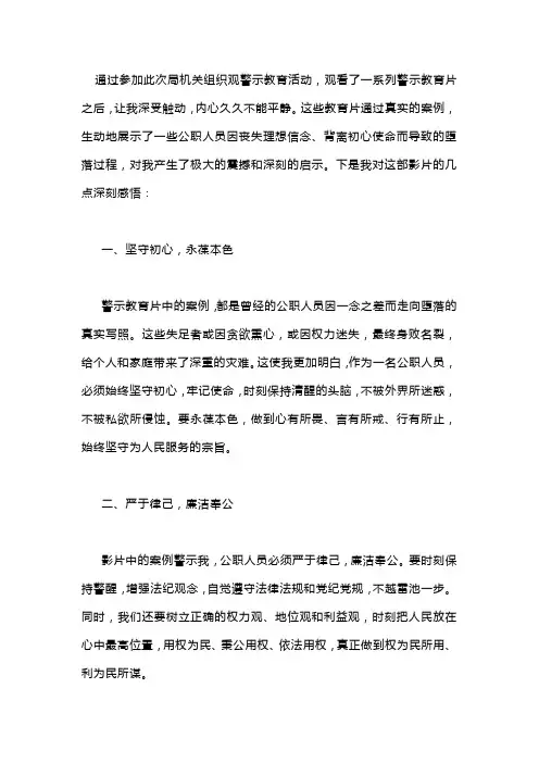 警示教育片观后感