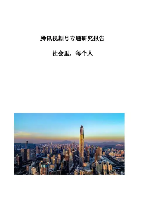 腾讯视频号专题研究报告