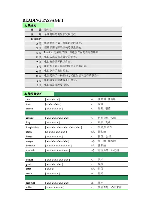 剑桥雅思阅读解析Test
