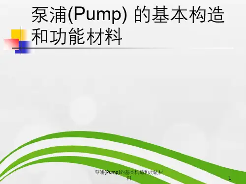 泵浦(Pump)基本构造与功能材料