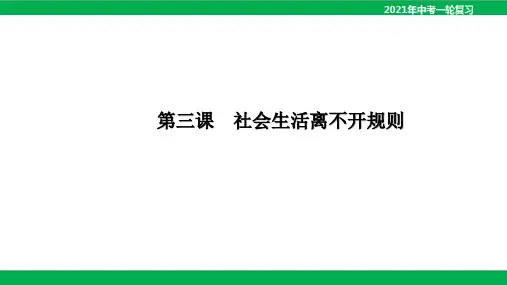 八年级上册 第三课 社会生活离不开规则(8PPT)