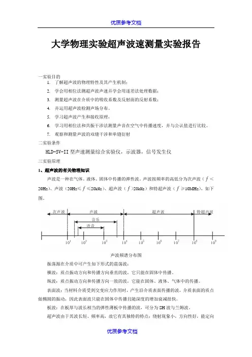 [实用参考]大学物理实验超声波速测量实验报告.doc