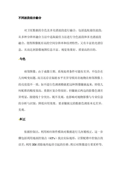 不同波段组合融合