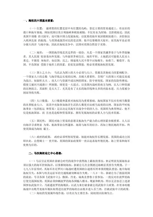 马汉海权论