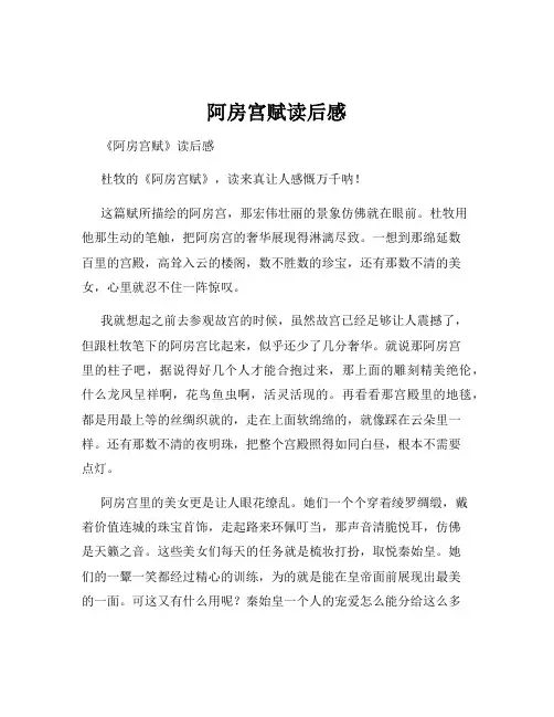 阿房宫赋读后感