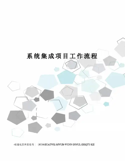 系统集成项目工作流程