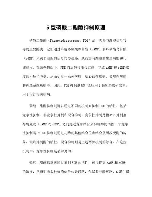 5型磷酸二酯酶抑制原理