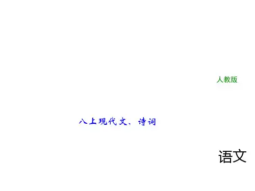 2018年中考语文(人教版,通用版)总复习课件：第一部分教材知识梳理八上现代文、诗词(共22张PPT)