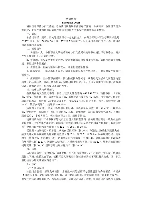 猪副伤寒