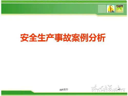 安全生产事故案例分析  ppt课件