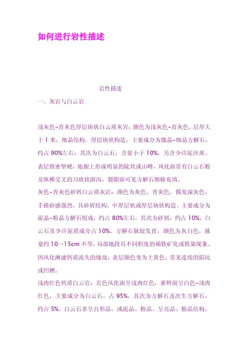 如何进行岩性描述