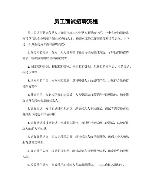 员工面试招聘流程