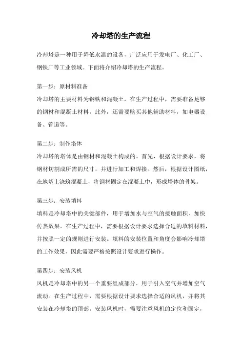 冷却塔的生产流程