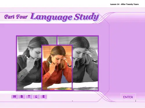 现代大学英语精读1第二版第九课语言点PPT课件