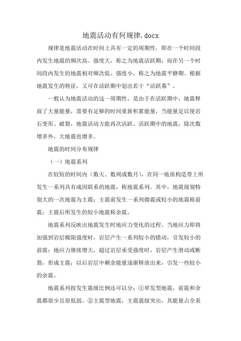 地震活动有何规律.docx
