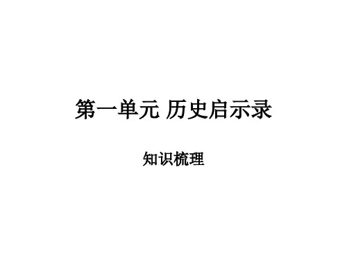 九年级政治历史启示录(教学课件201911)