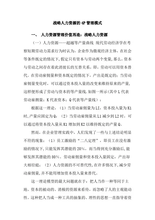 战略人力资源的4P管理模式讲解