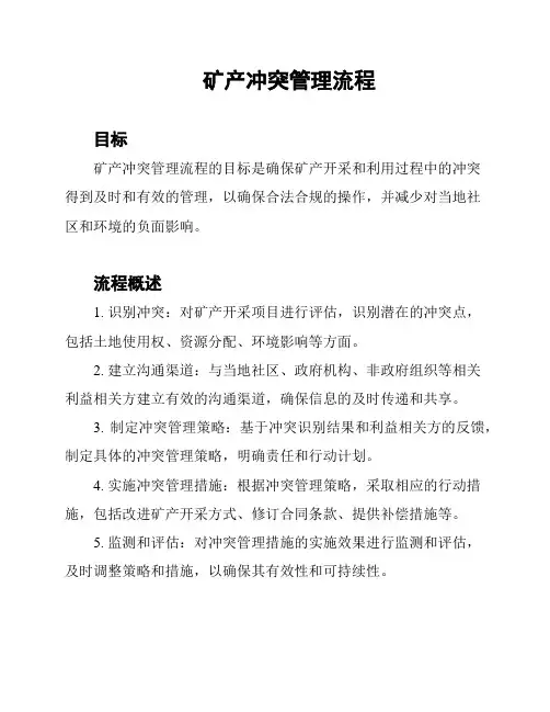 矿产冲突管理流程