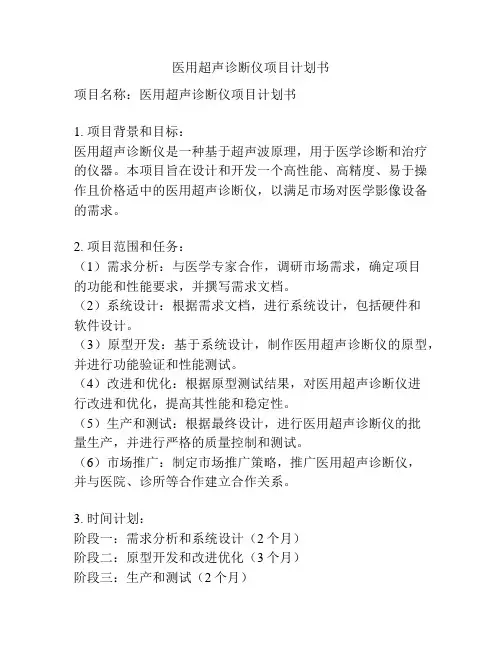 医用超声诊断仪项目计划书