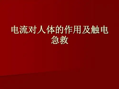 电流对人体的作用及触电急救