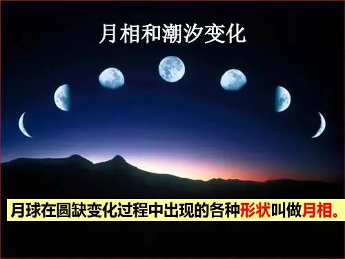第三节月相和潮汐变化