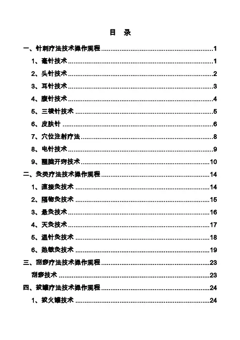 -中医医疗技术操作规程完整