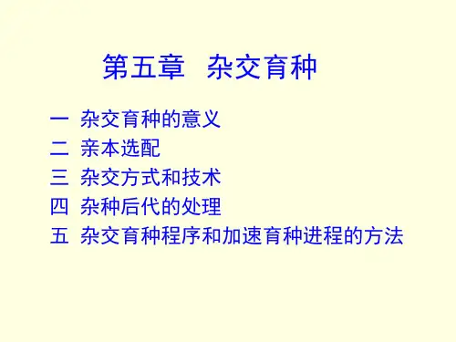 第五章   杂交育种