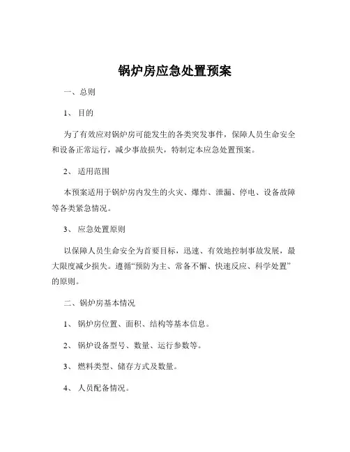 锅炉房应急处置预案