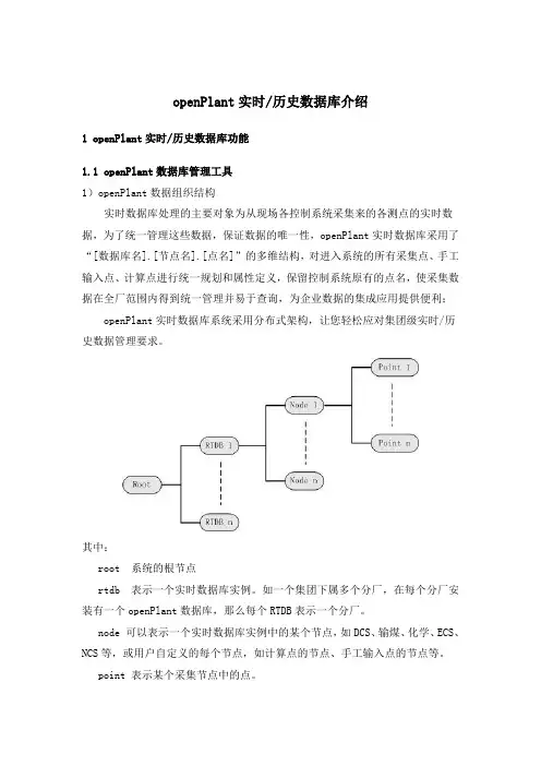 数据库介绍——openPlant介绍