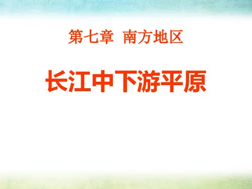 《长江中下游平原》PPT-完美版